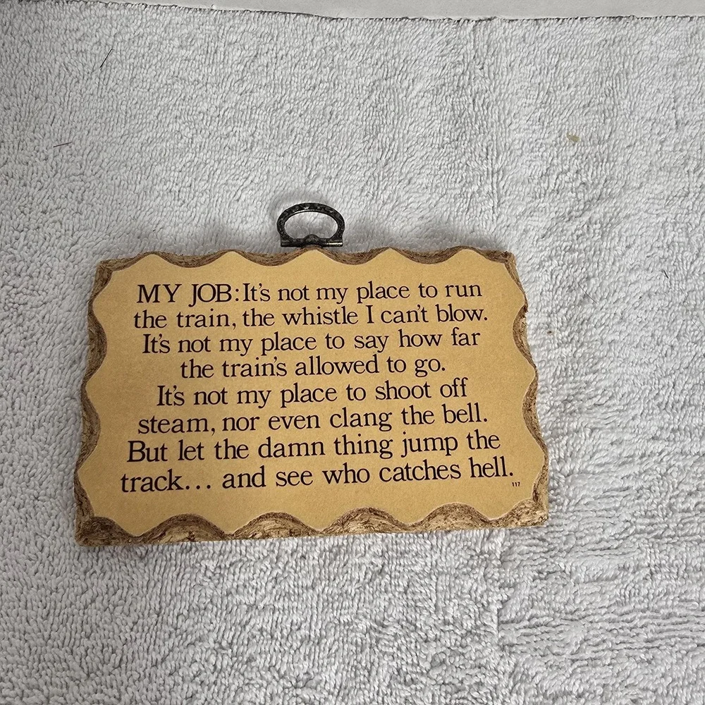 Vintage Paula's Wooden Mottos Sign 